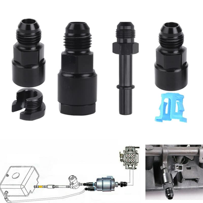 Peças automotivas: Conector de mangueira de alimentação de combustível AN6/8 é adequado para LS LS1 LS3, conector de man