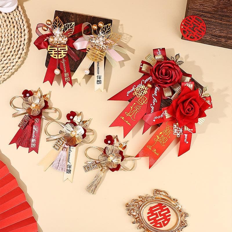 Suprimentos de casamento casamento criativo não flor High-End conjunto completo padrinhos casamento noiva noivo lapela d