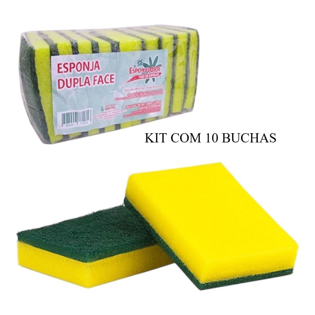 Esponja Esponflora Multiuso Dupla Face De Espuma Pacote Com 10