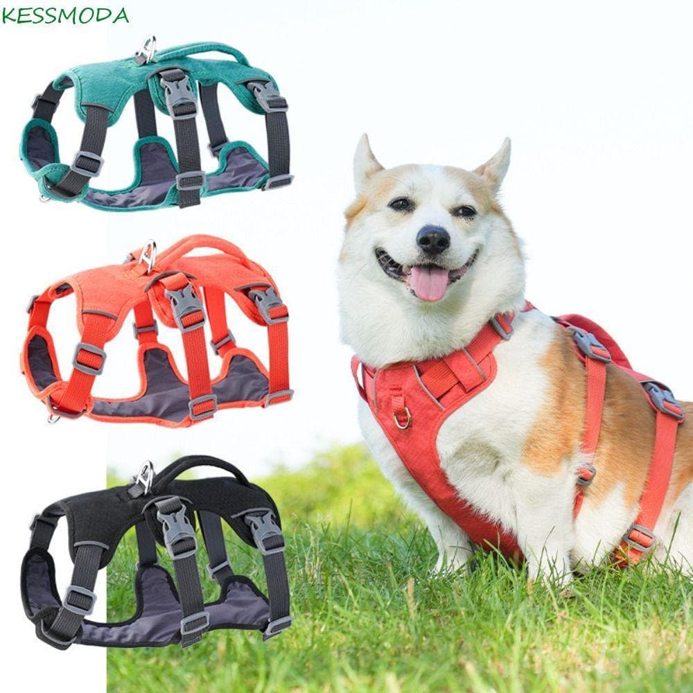 Arnês Para Cães Kesselmanmoda , Colete Reflexivo Com Alça Animais De Estimação De Nylon Design Ajustável