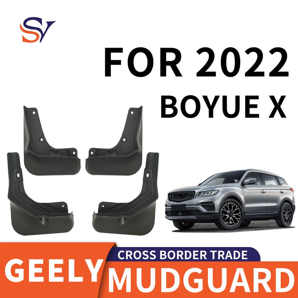 Adequado para 2022 Geely Boyue X pneu de carro PP material dianteiro traseiro material de borracha macia paralama couro