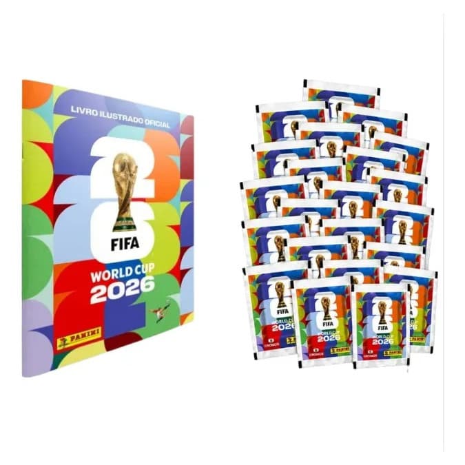 Kit Álbum Copa Do Mundo 2026 Panini Capa Mole + 20 Envelopes