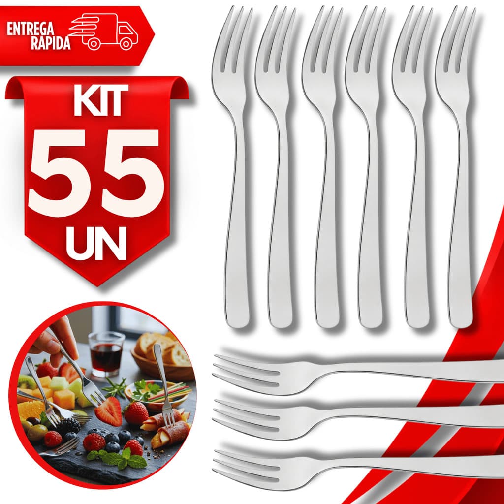 Jogo Garfos Petiscos Aperitivos Aço Inox 11,5Cm Frutas Frios Queijos Cozinha Buffet Restaurante Qualidades