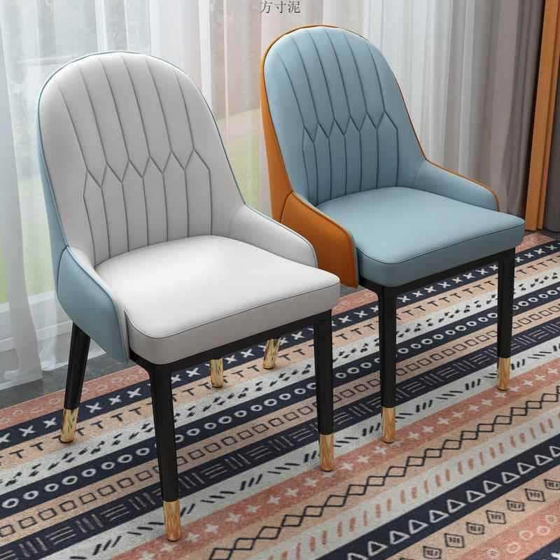 Cadeira de jantar de luxo com luz europeia, cadeira traseira para casa, Hotel, mesa de jantar, escritório, Manicure, maq