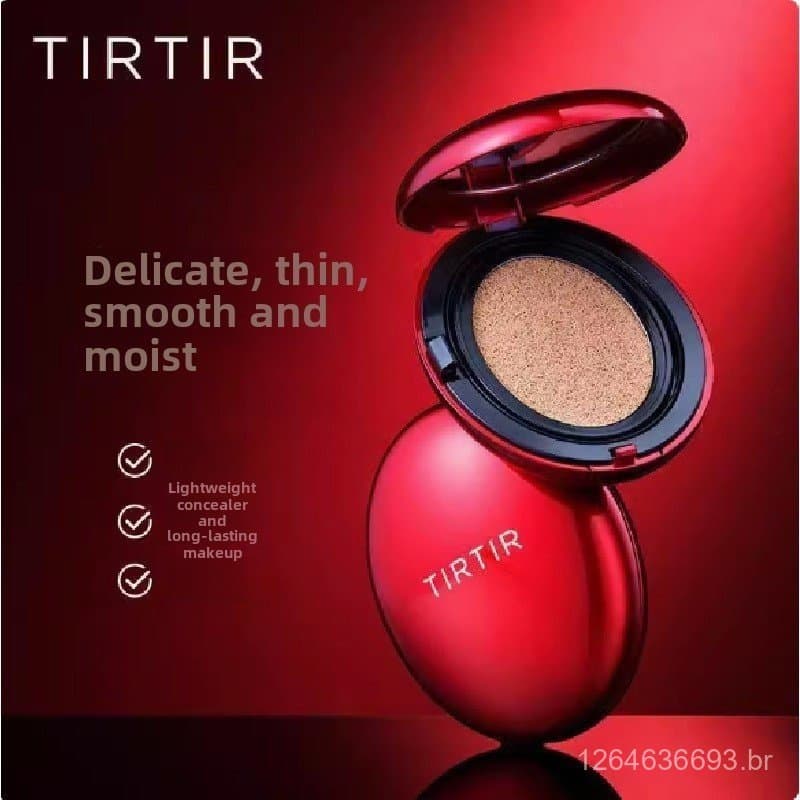 TIRTIR Red Air Cushion BB Cream Conjunto de Maquiagem de Longa Duração Corretivo Base Fixador Iluminador Protetor Solar