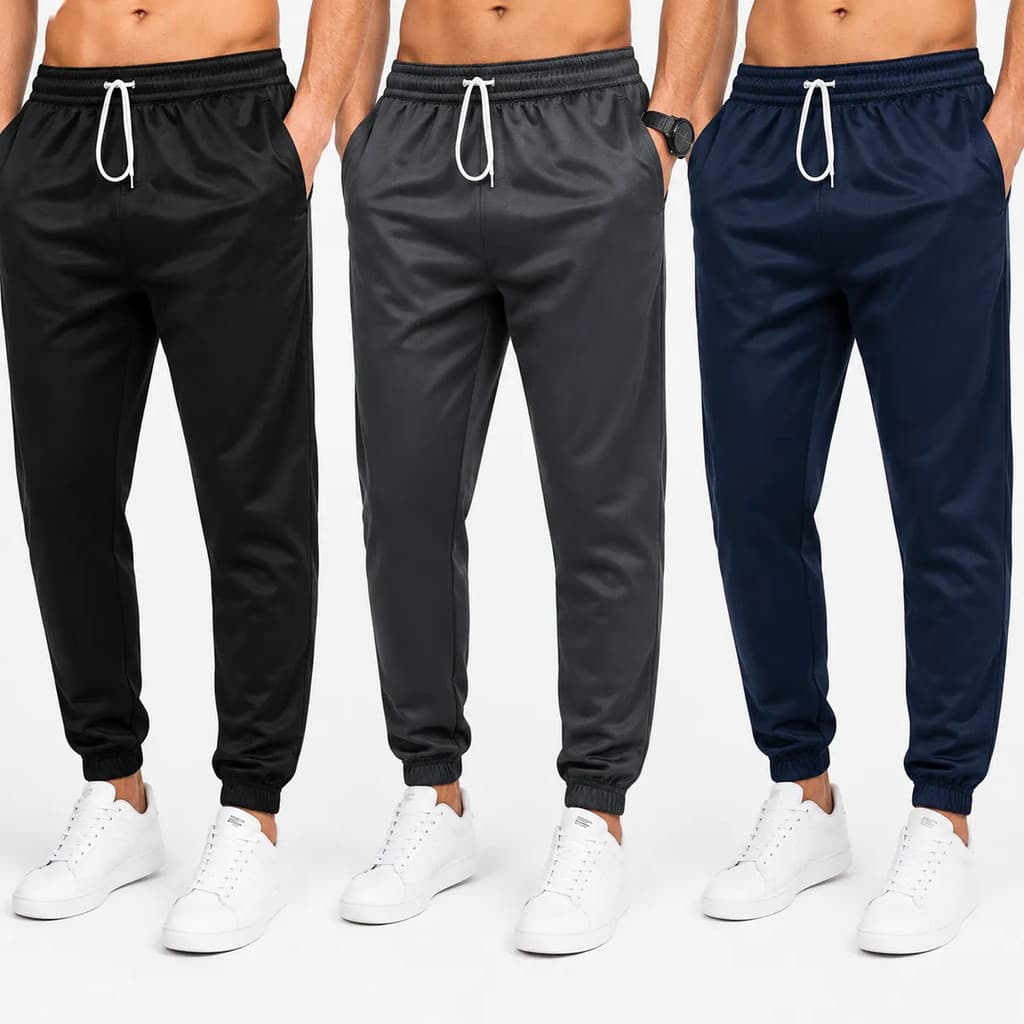 Kit 3 Calça Jogger Masculina Térmica Forrada Inverno Casual Flanelada