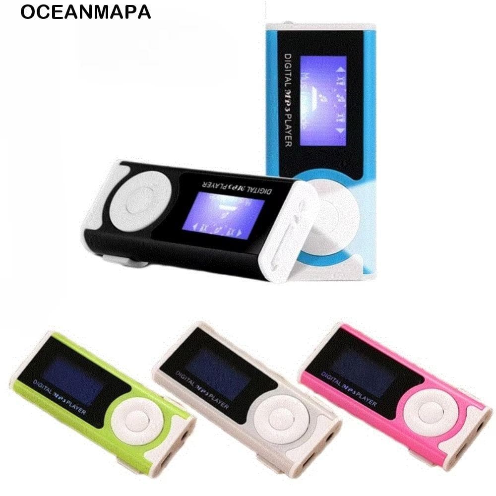 Reprodutores De Música MP3 USB OCEANMAPA , Mini Reprodutor De MP3 Portátil Com Clipe De Metal Som Sem Perdas , Teclas De