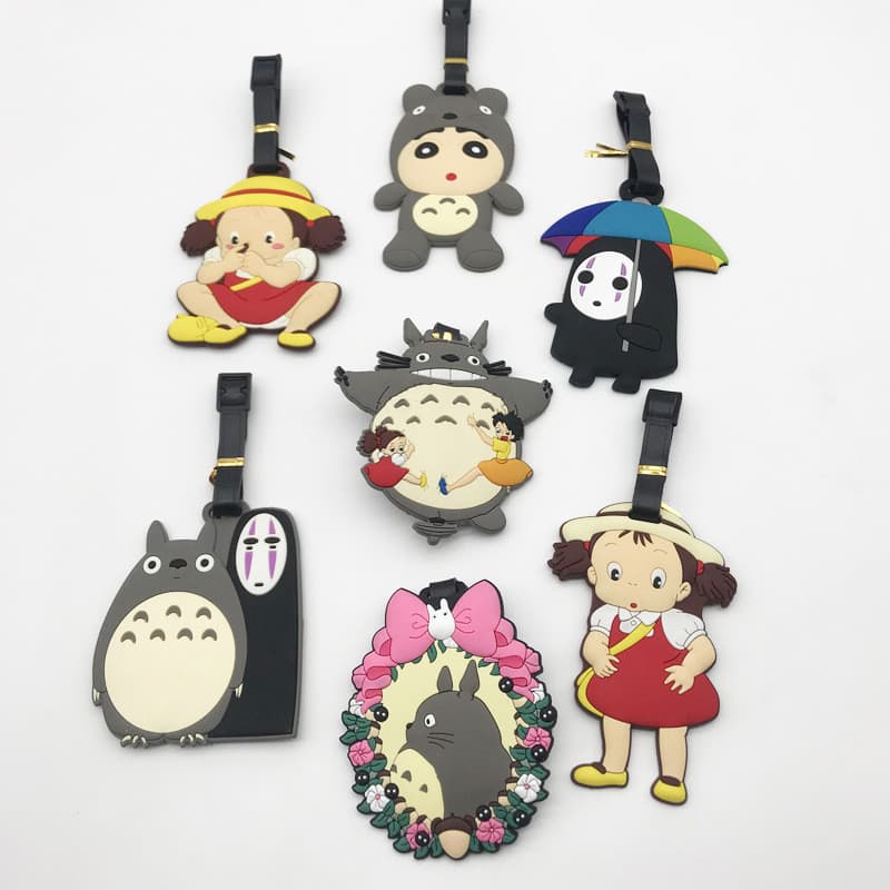 Japonês dos desenhos animados meu vizinho Totoro mala tag mala decoração cartão de embarque avião bagagem tag pingente d