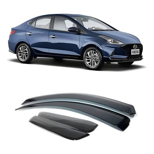 Calha De Chuva Fumê Slim Novo Hb20 Sedan 20 A 2022 4 Portas