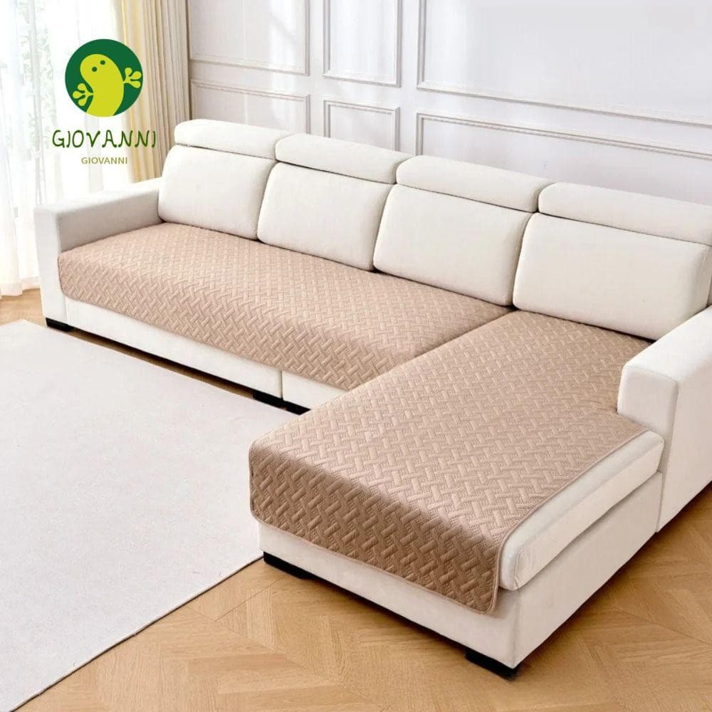 GIOVANNI Capa De Sofá De Veludo Holandês , Completa Antiderrapante De Tecido Elástico , Design