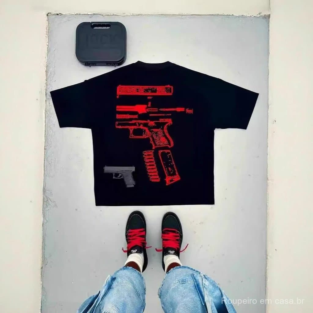 Camiseta masculina Y2K camisa masculina Harajuku Hip-Hop padrões nós confiamos impresso em torno do pescoço algodão Over