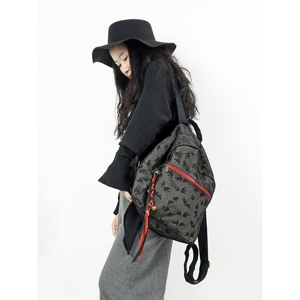 Chengxin Mulheres Original Designer Mochila Na Moda Oco Pássaro Mochila Casual All-Match Mochila Bolsa De Pano