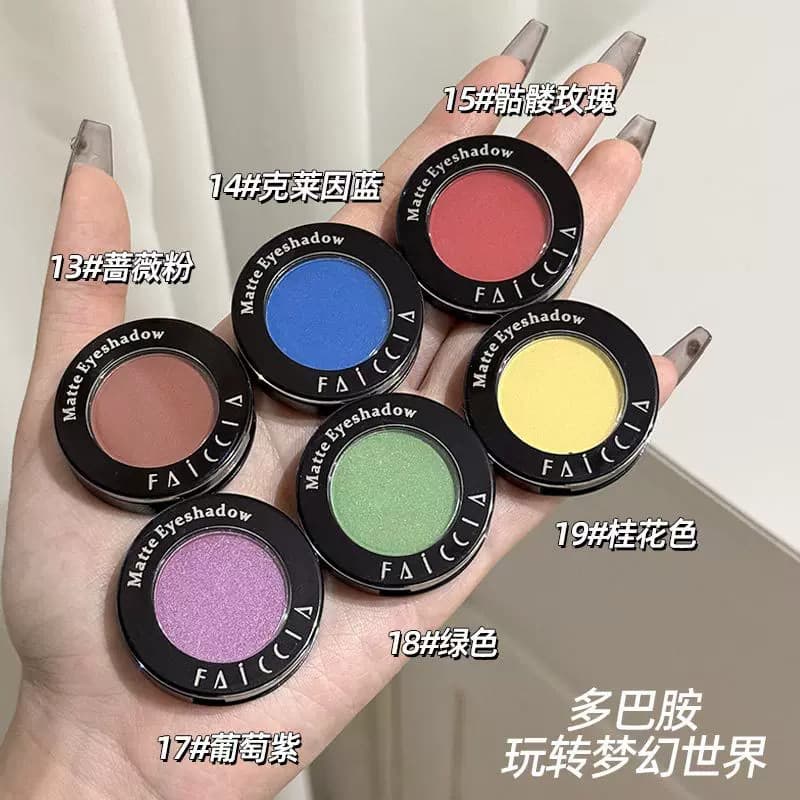 FAICCIA FAICCIA Matte Monocromático Sombra Deitado Bicho da Seda Iluminando Facial Rasgo Groove Depressão Fosco Alto Bri