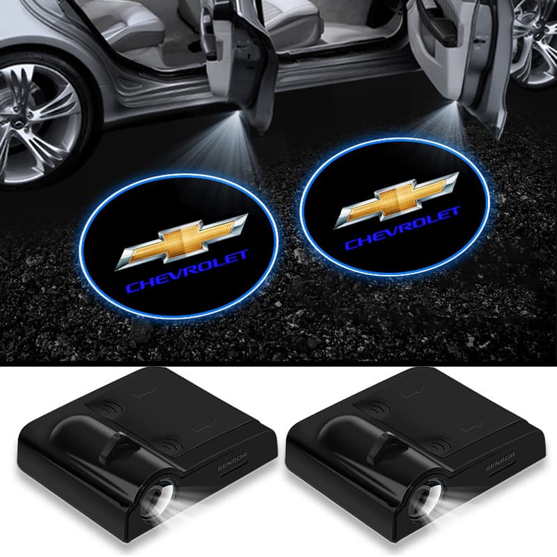 2 Pçs LED Luz De Boas-Vindas Porta Do Carro Lâmpadas Projetor Acessórios Para Chevrolet Metal Veículo Monza Cruze Crvali