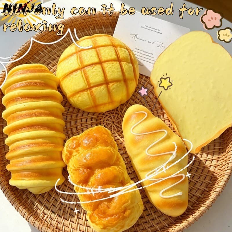 [Extreme] Brinquedo De Apertar Pão De Simulação De 4-1 Unidade-Brinquedos Moles De Abacaxi Torrado-Sensorial Para Crianç
