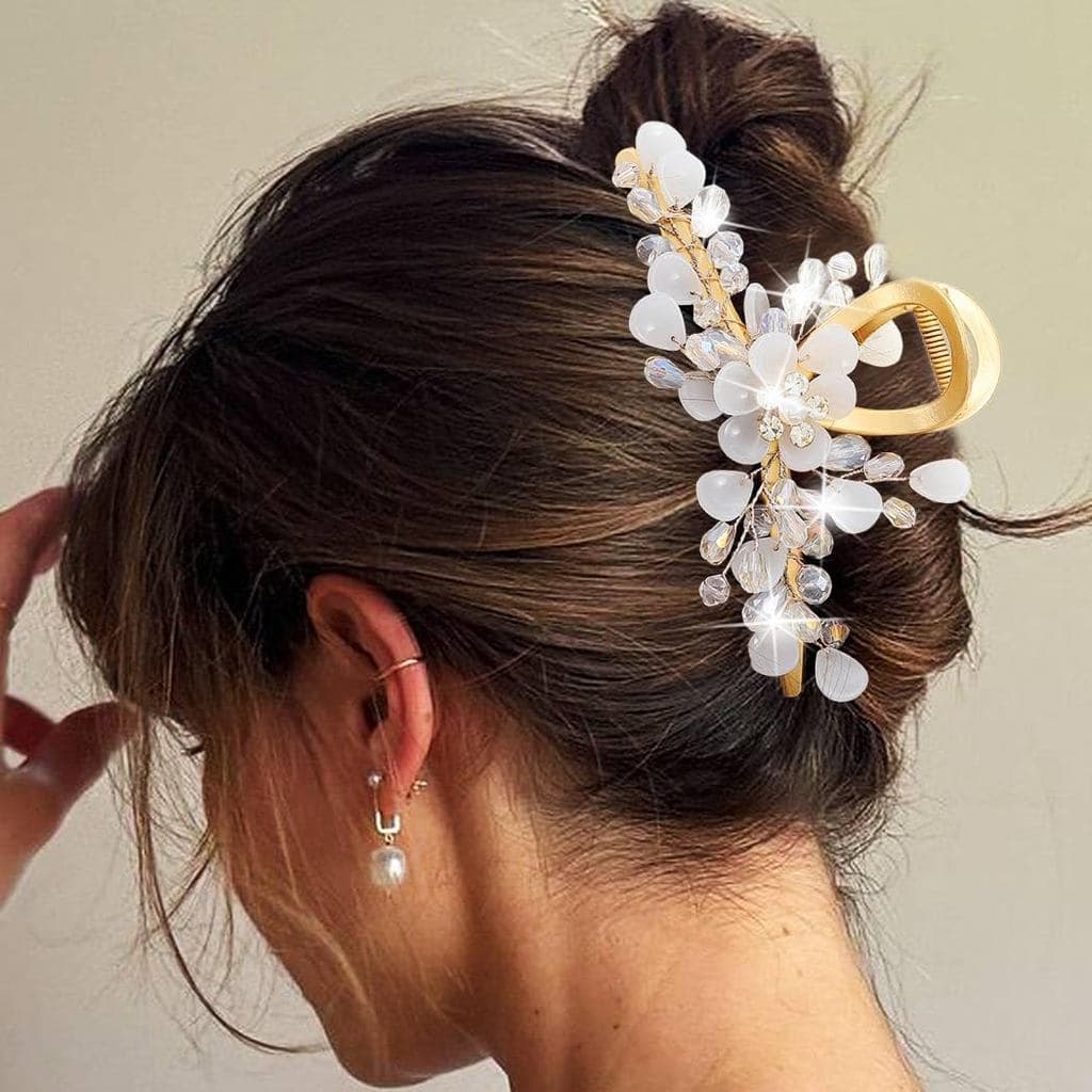 Presilhas de Cabelo em Forma de Flor CAKURE, Presilhas de Metal, Acessórios de Cabelo Elegantes para Mulheres