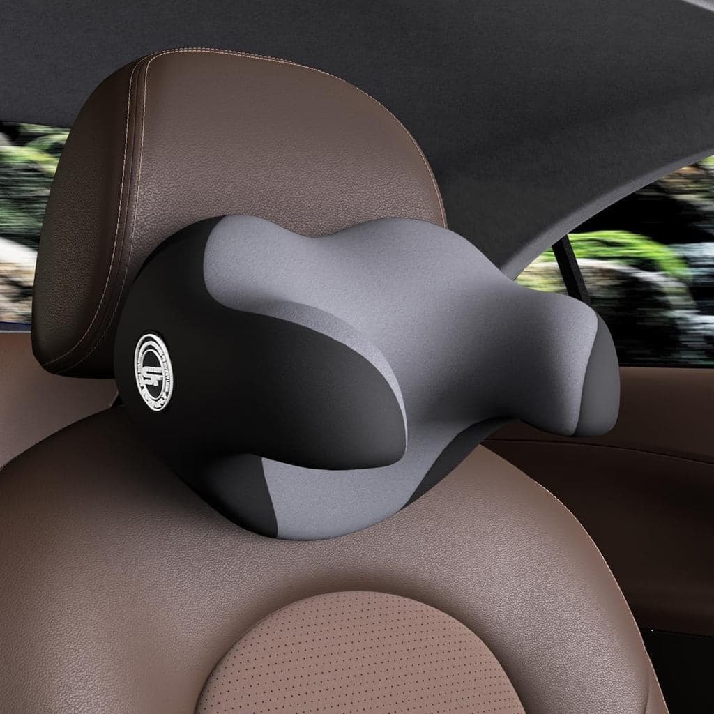Almofada de Encosto de Cabeça para Carro Realmente Útil, Almofada de Pescoço para Dormir com Alça Ajustável, 100% Espuma