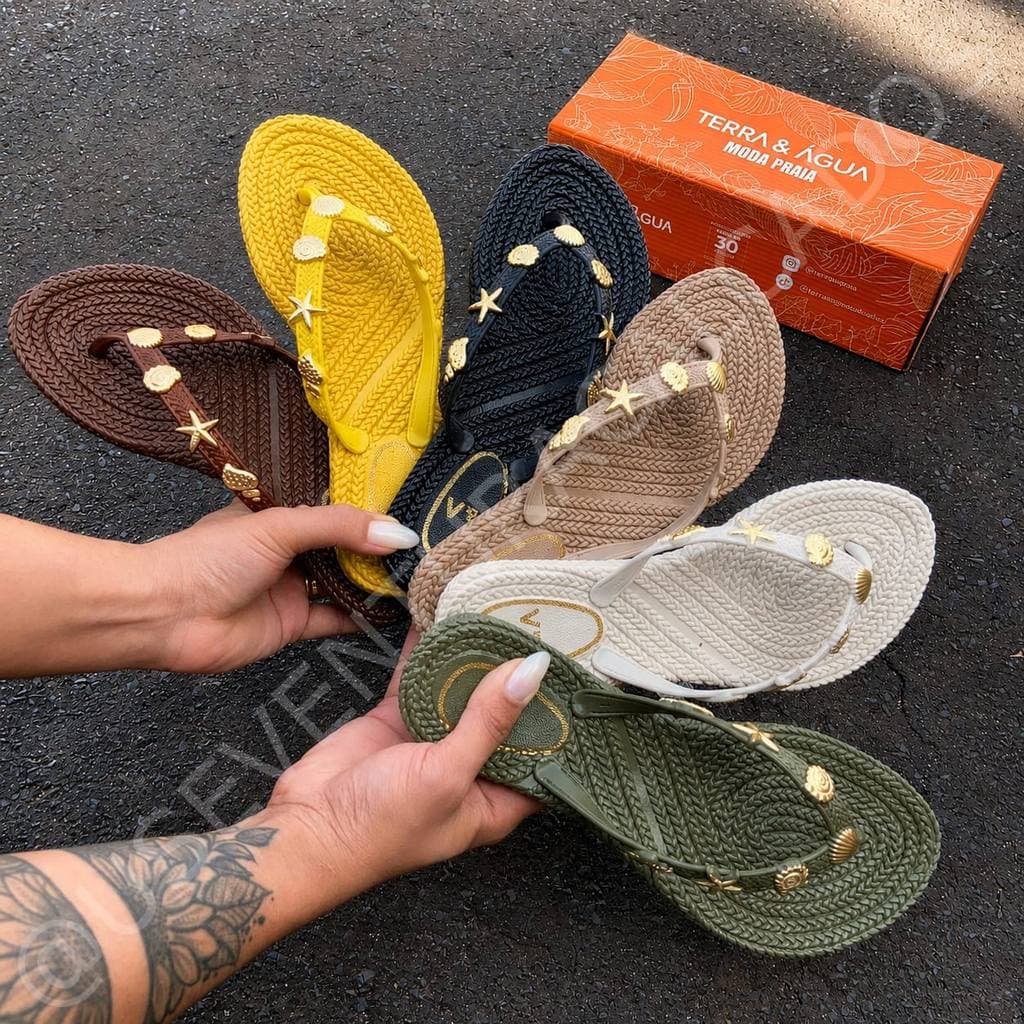CHINELO FEMININO PRAIA TERRA E AGUA  ANTIDERRAPANTE CONFORTO