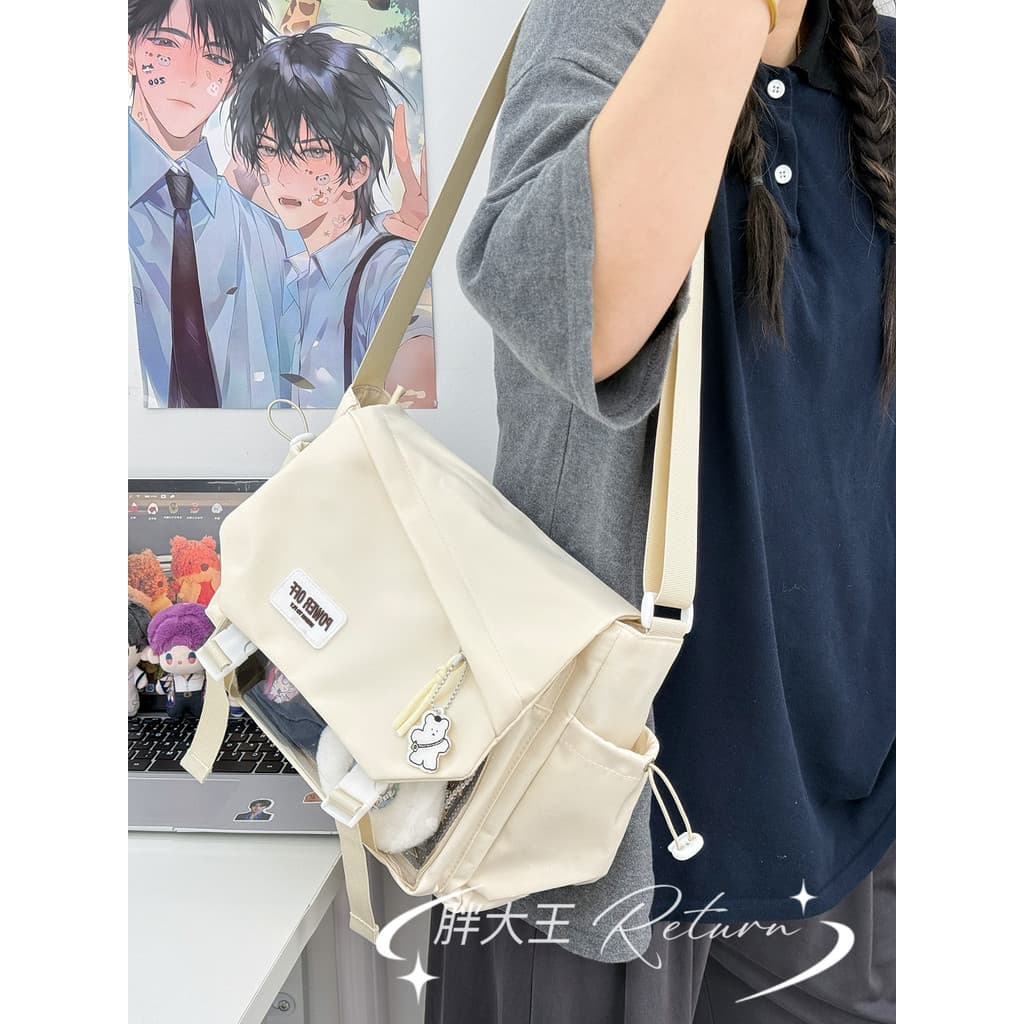 Bolsa mensageiro com ferramentas de grande capacidade, bolsa mensageiro feminina para estudantes, bolsa de lona combinad