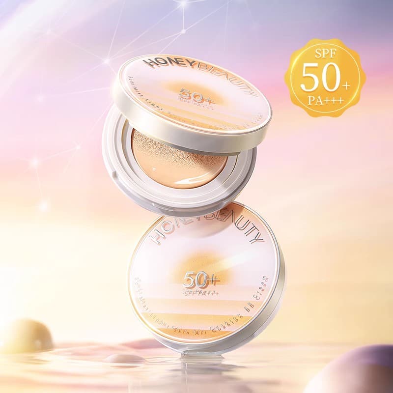 Transparente transparente mel transparente mel macio névoa luz almofada de pele BB creme (tom de pele brilhante) SPF50 +