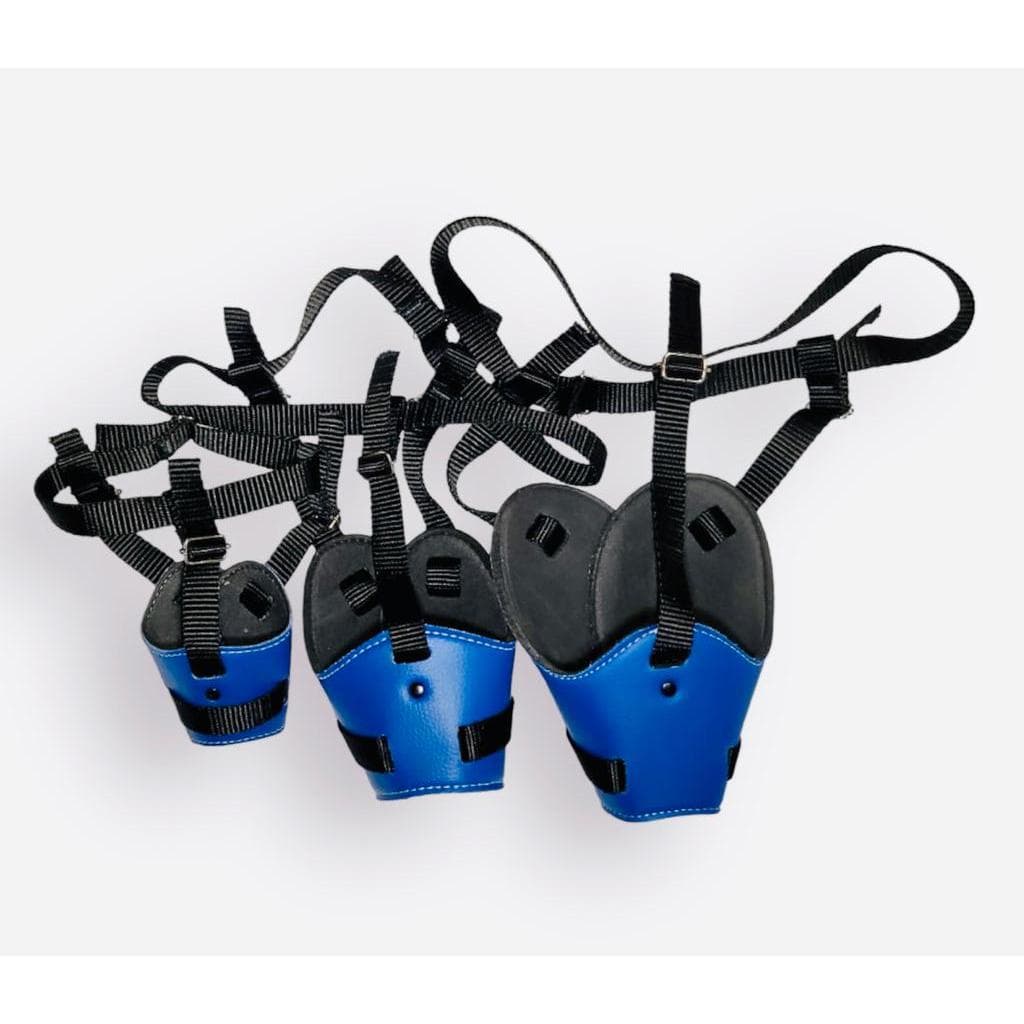 Kit 3 Focinheiras Pet Ajustáveis Sintéticas Anti Mordida Cães P M G Confortável Cores Sortidas