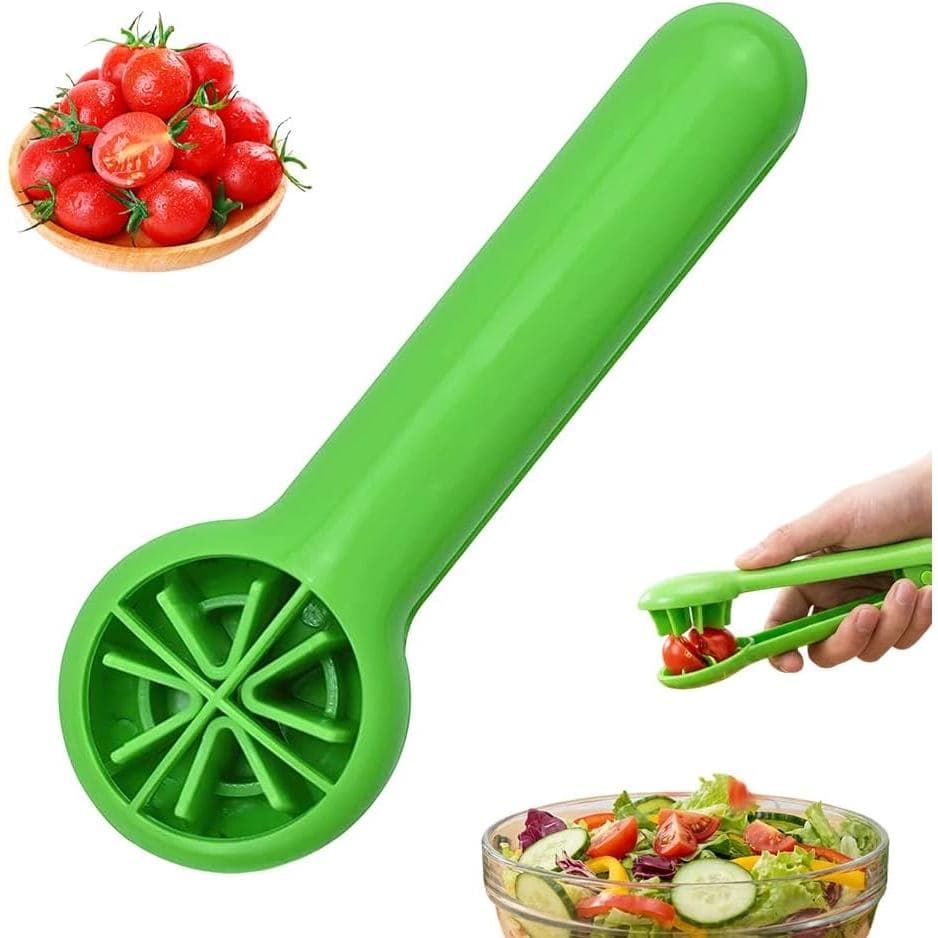 Cortador de Uvas, Nova Ferramenta de Corte de Uvas 2026, Cortador de Uvas, Tomate, Cereja e Morango em 4 Partes para Sal