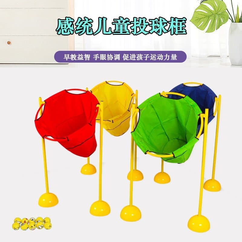 Brinquedo de arremesso de bola para crianças, aro de arremesso, equipamento de treinamento sensorial para jardim de infâ