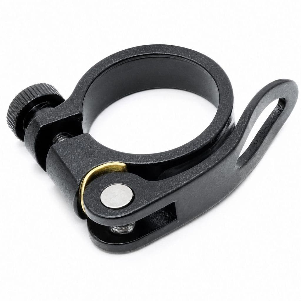 Abraçadeira Selim 34,9mm Alumínio Preta Com Blocagem MTB