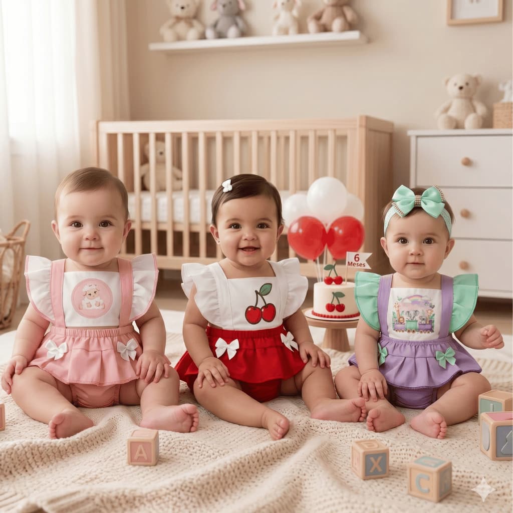 Romper Tematico Melhores Temas mesversário  Bebe Recém Nascido 0 a 3 Meses