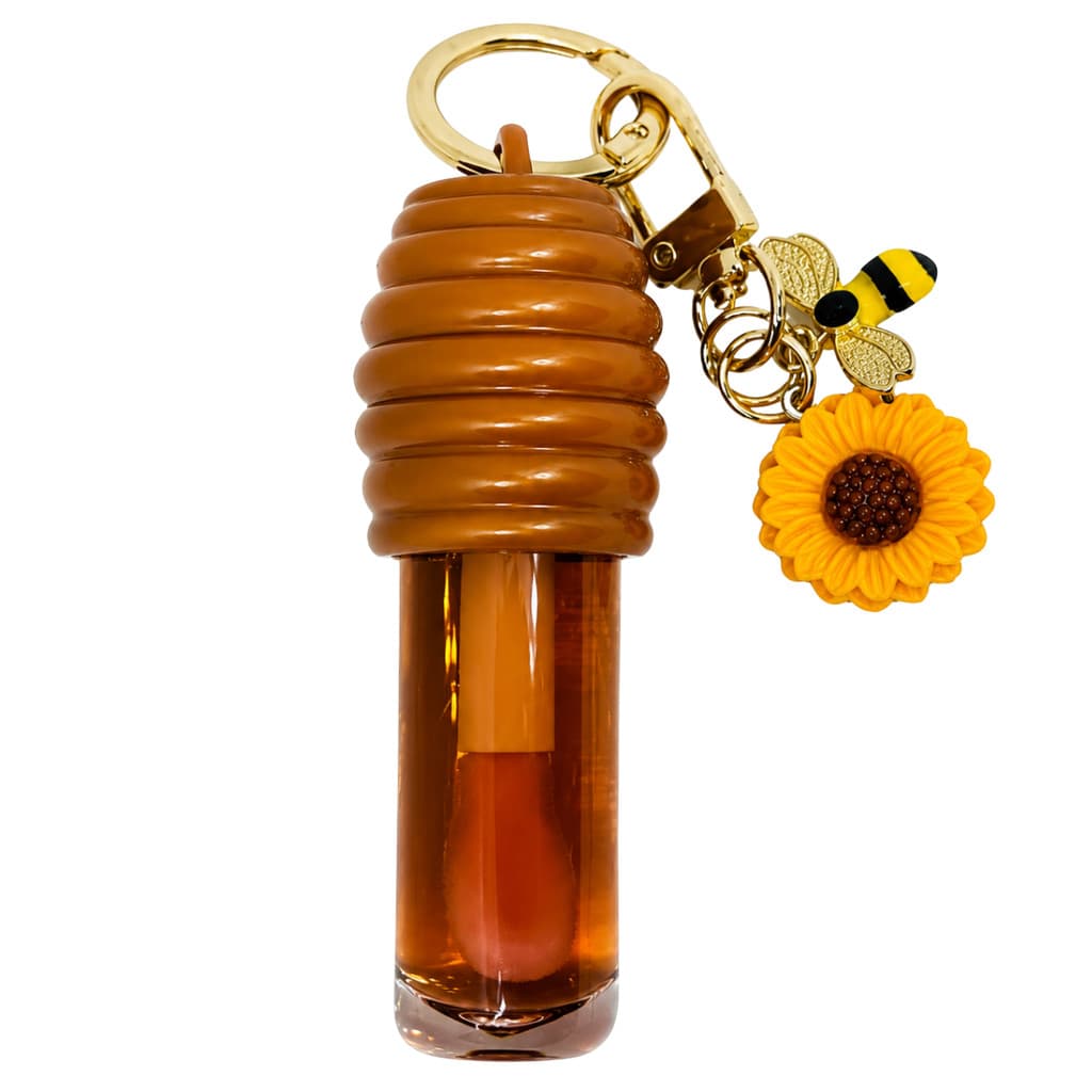 Lip Gloss Mel Hidratante Honey Com Chaveiro Pingente Abelha