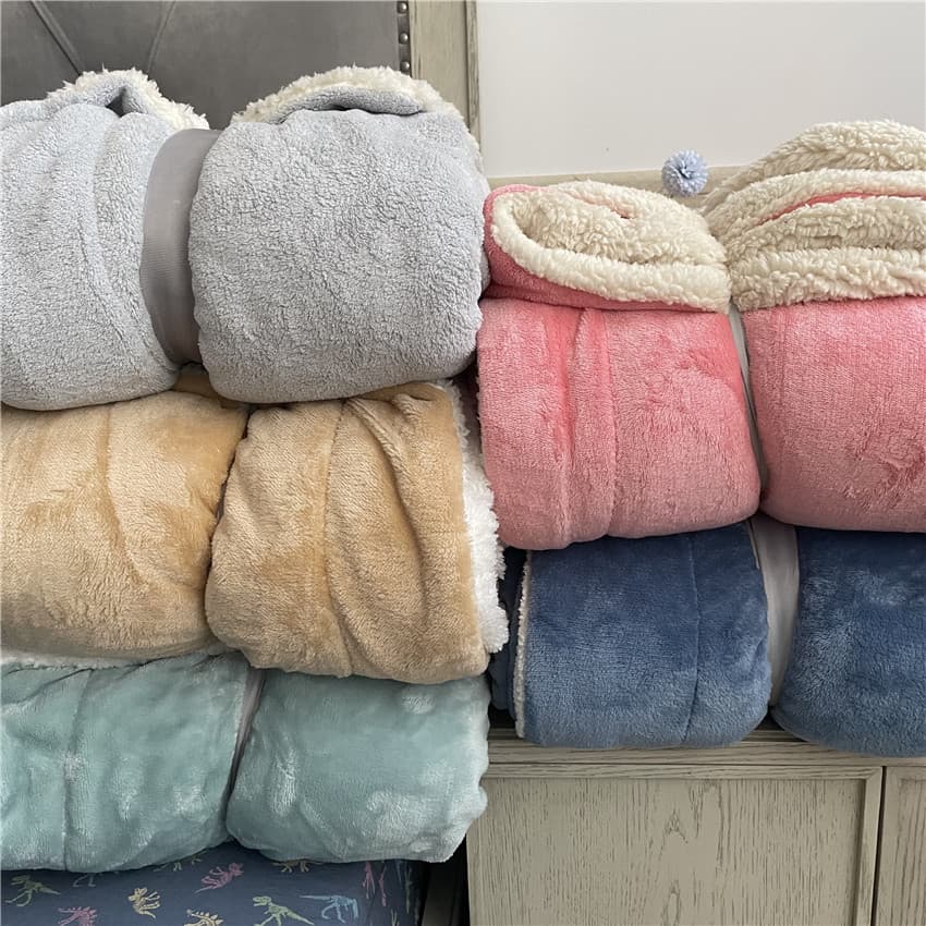 Comércio exterior Micro vezes especial outono inverno Tencel flanela cobertor imitação de lã de cordeiro versão cor sóli