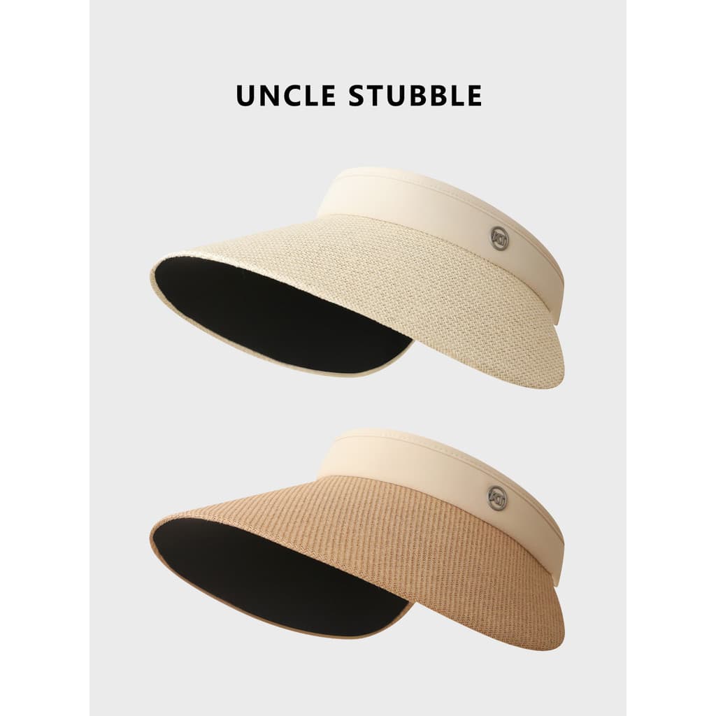 Novo estilo feminino protetor solar chapéu de sol 14CM aba grande palha rolável oco chapéu superior cercado rosto cheio