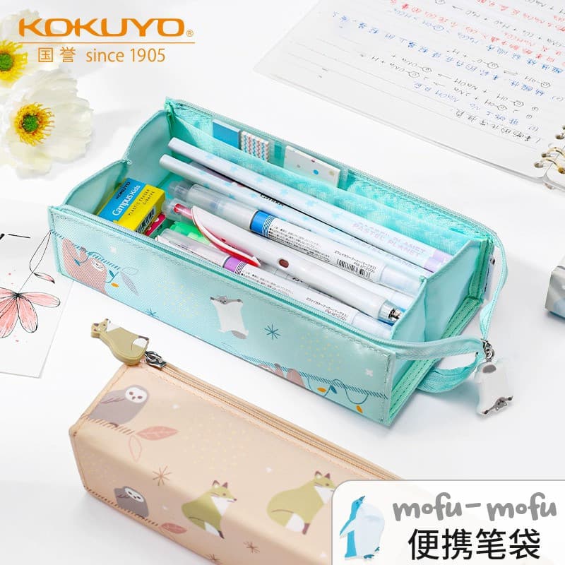Japão Japão Japão KOKUYO KOKUYO mofumofu Estojo para lápis Menina Alunos da escola primária Grande capacidade Portátil B