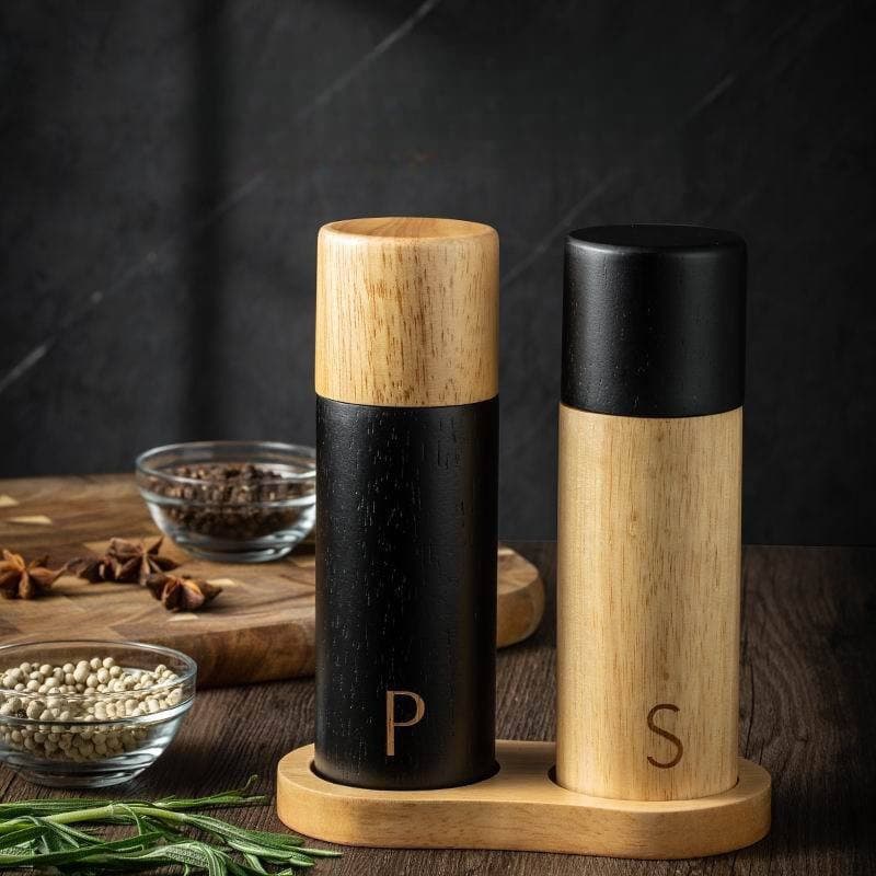 Moedor de pimenta utensílios de cozinha cozinha doméstico de madeira retrô pimenta PH