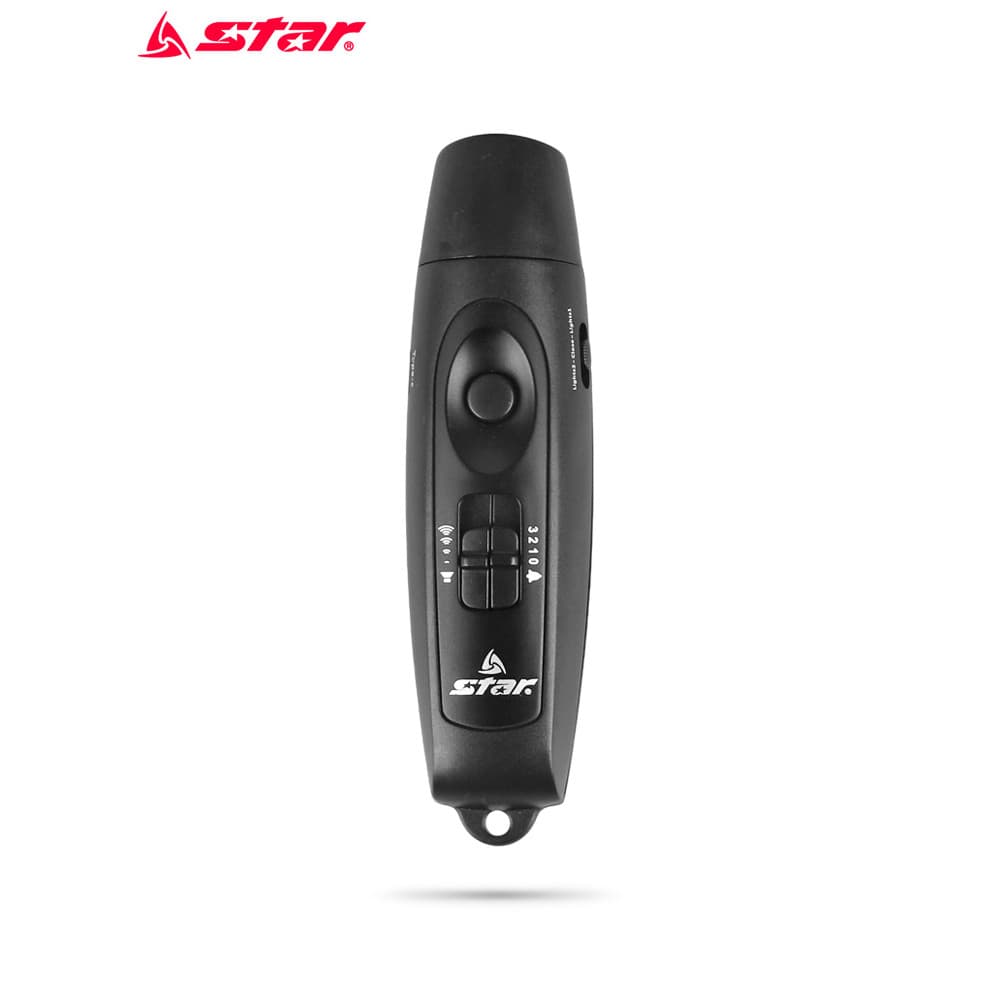 Star Juiz Dedicado Apito Eletrônico 120db com Corda Preto Apito de Treinamento Esportivo XH285-03