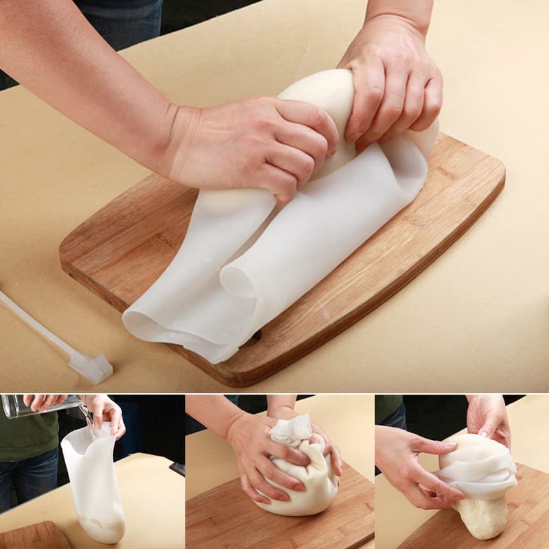 Saco de macarrão japonês de Silicone para amassar saco de macarrão antiaderente saco de macarrão móvel saco de agitação