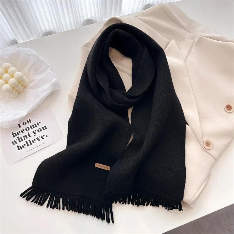 Cobertor De Caxemira Quente Masculino Feminino Viagem Inverno Cachecol Moda Pashmina Grosso Xale Envoltório Com Borla Ca