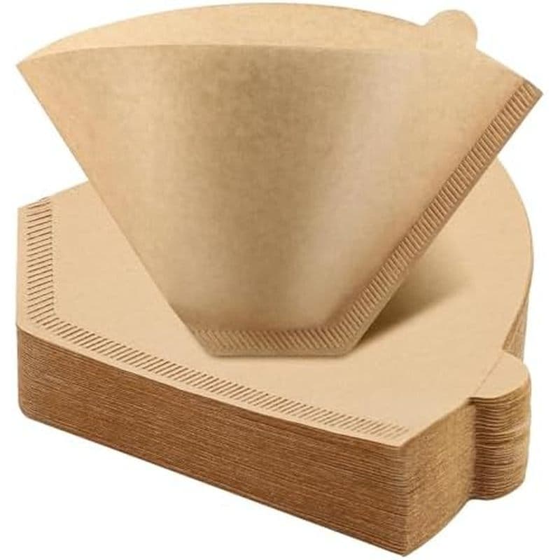 Filtros De Café 100 Unidades # 4 , Naturais Não Branqueados 8-12 Xícaras Descartáveis , Papel De 4 Cones Compatíveis Com