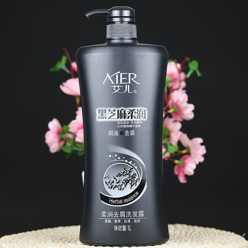 Aier preto gergelim macio anti-caspa shampoo óleo cozido macio refrescante anti-coceira nutrição reparação shampoo sedos