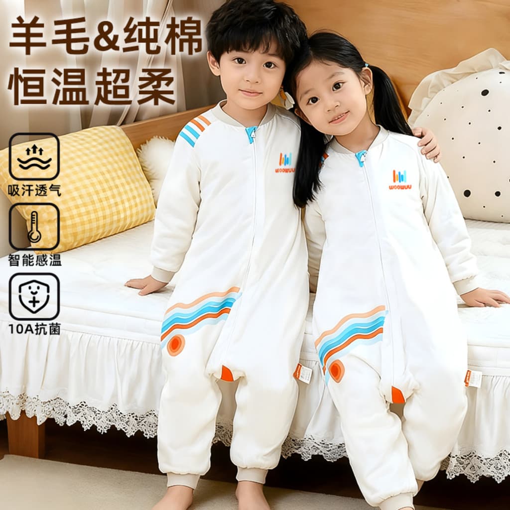 Saco de dormir para bebês, estilo inverno, engrossado, termostático, pernas divididas, recém-nascido, pequena idade mens