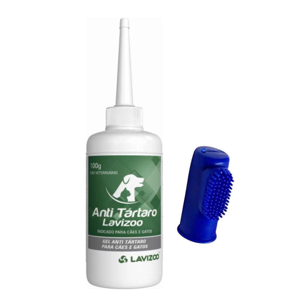 Gel Antitartar Lavizoo Com 1 Escova De Dentes De Silicone Colorida