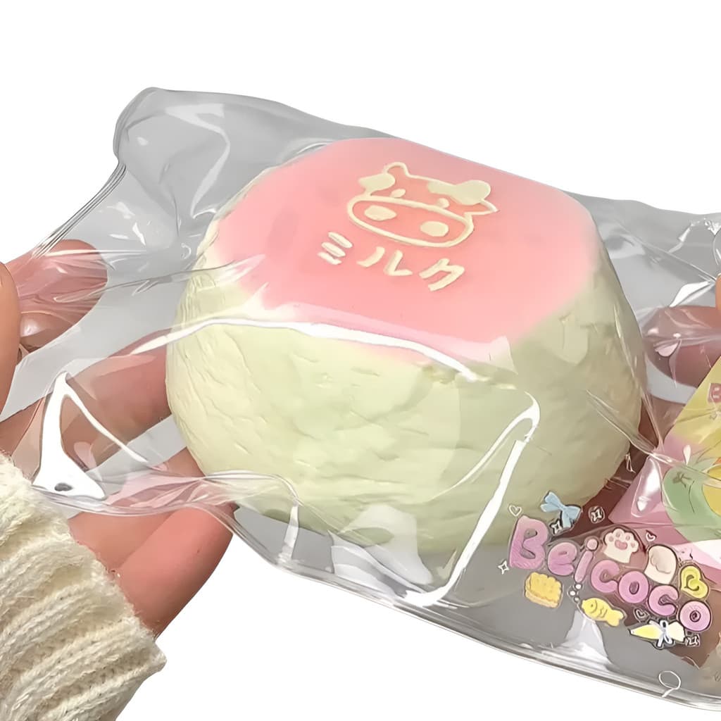 Brinquedos antiestresse de apertar da série Peach Milk