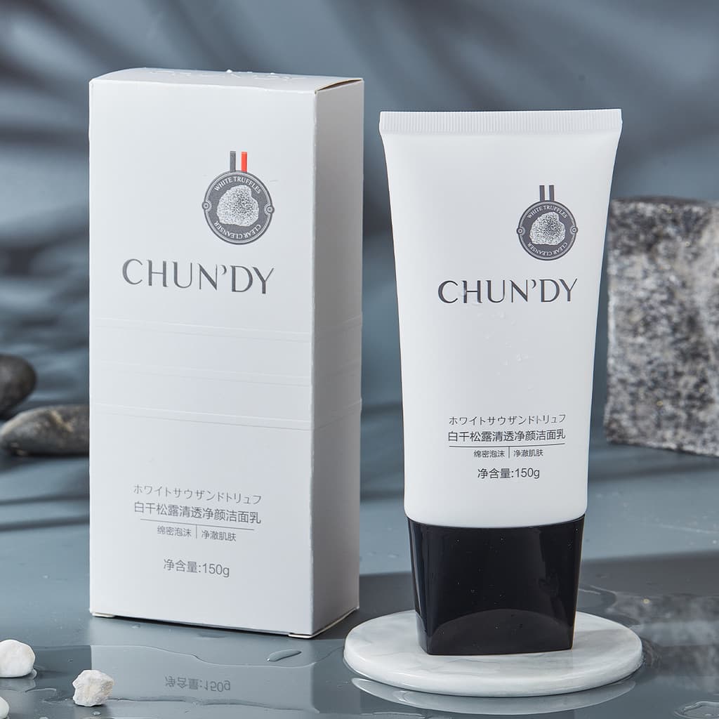 Ponto puro branco mil trufas limpeza clara limpador facial hidratante controle de óleo limpador facial espuma densa limp