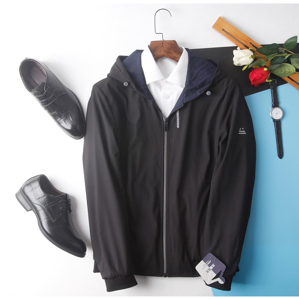 HL35198 série mar masculina juventude com capuz dupla face jaqueta Casual roupas Chuck primavera outono estilo
