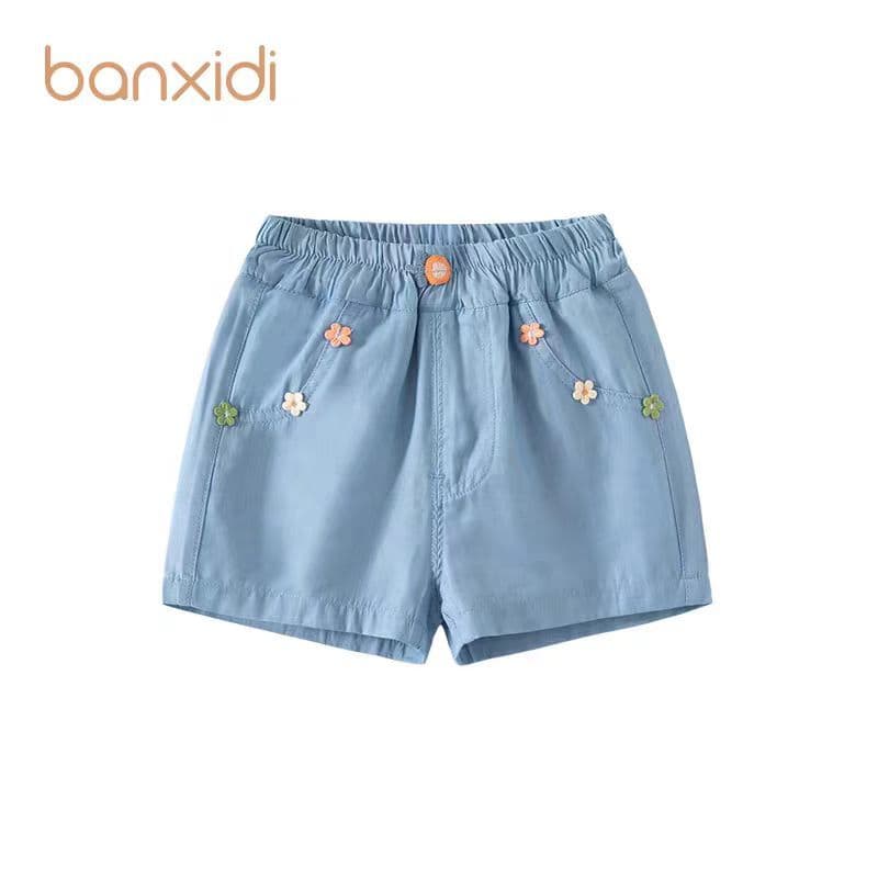 Meninas Denim Shorts verão 2026 novo estilo moda bebê menina estilo fino calças de seda gelo crianças calças soltas roup