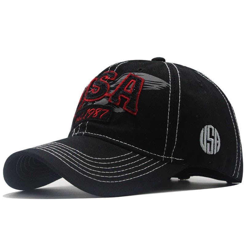 Chapéu de beisebol de Cowboy masculino na moda feminino lavado angustiado letras bordadas eua boné primavera Casual chap
