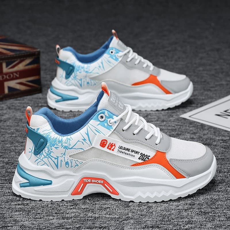 Nacional na moda moda na moda papai sapatos 2026 verão respirável sapatos esportivos masculinos Ultra-leve sola macia tê