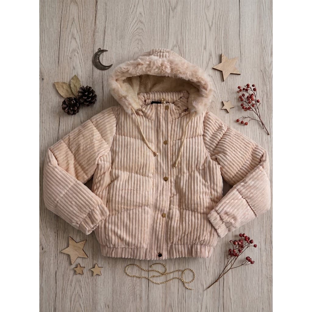 Puffer Cotêle Feminina Com Capuz De Pelinho P Ao GG
