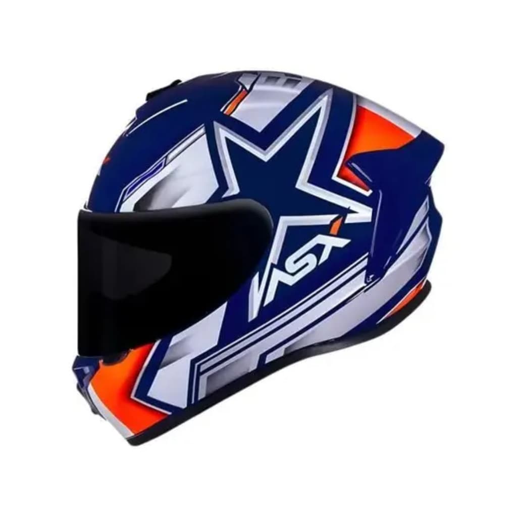 Capacete asx esportivo draken pilot azul branco vermelho XL 61/62