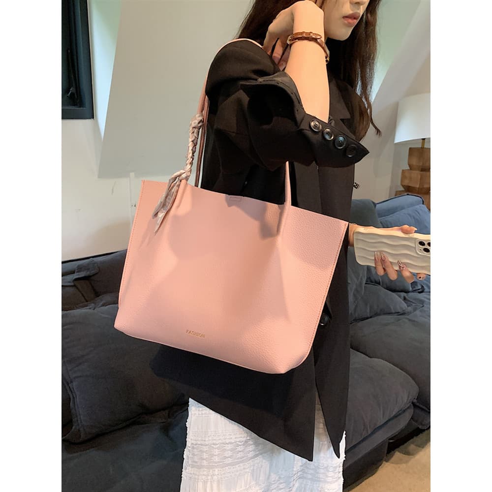 Simples grande capacidade criança-mãe classe Commuter sacola feminina 2025 novo estilo na moda moda All-Match Shou